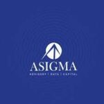 Asigma logo in a blue background